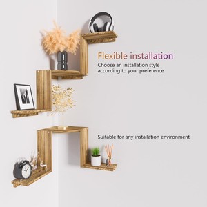 Cross-border corner <b>shelf</b>, <b>wall</b> decoration, <b>floating</b> <b>shelf</b>, tiered <b>floating</b> <b>shelf</b>, plant <b>shelf</b>, bookshelf, corner <b>shelf</b> - Product Image 4