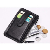 Porte-cartes d'identité en cuir véritable avec logo personnalisé en relief, blocage RFID, impression numérique, modèle OEM ODM TSH