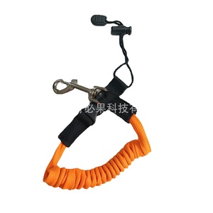Laisse de planche à pagaie en nylon élastique avec boucle, pour utilisation en mer, unisexe, 12 ans et plus, couleur unie, style minimaliste - Product Image 3