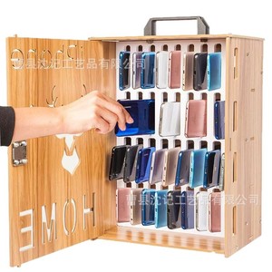 Wooden Mobile Phone Storage Cabinet With <b>Lock</b> <b>Portable</b> Office Classroom Organizer For Students Rectangle Standing Type - Product Image 5