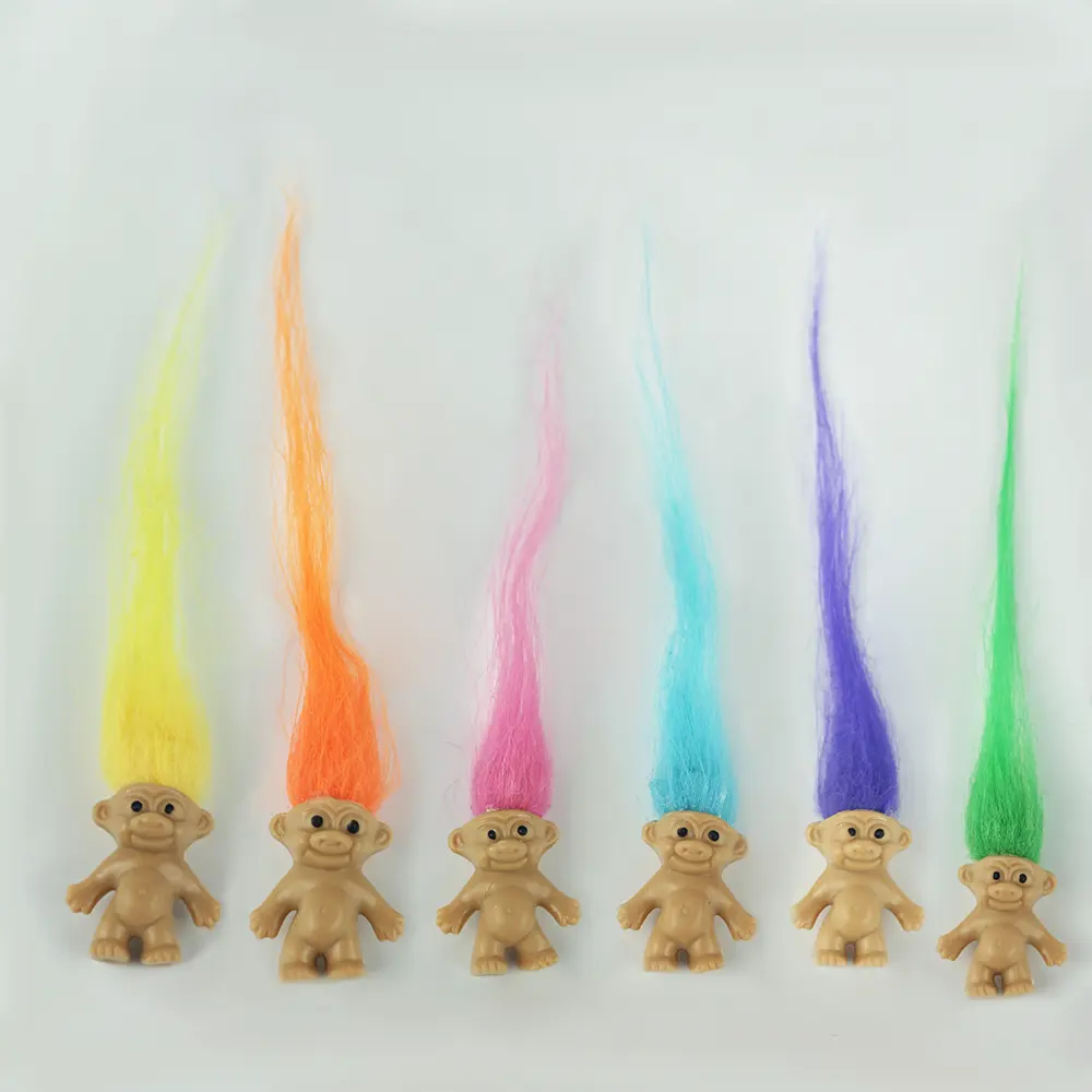 Kleurrijke Mini Vingertrollenpoppen Met Lang Haar Promotiespeelgoed Grappig Creatief Grappig Handwerk Kindercadeau