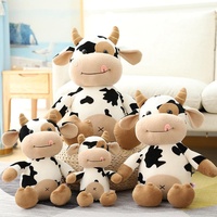 TERSEDIA Boneka Sapi Lucu Imut Kawaii Plushies Peluches Hewan Mainan Anak Bayi Boneka Sapi Hitam Putih Mainan Boneka Isi Dakron