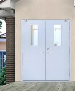 Nhà máy trực tiếp thép hiện đại an ninh thoát hiểm khẩn cấp chống cháy cửa đơn cho khách sạn với thanh đẩy bề mặt hoàn thiện - Product Image 5