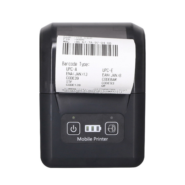 Portable 58mm Thermal for Printer for Home Use Compatible with Android & for Apple Mobile Phones English Version