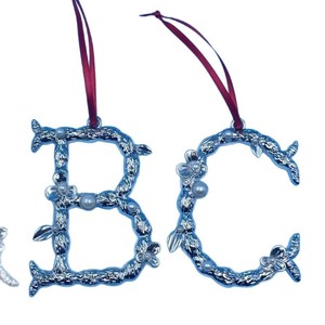 Décorations de Noël en alliage de zinc plaqué, ornements suspendus en forme de lettre, thème arbre, forme personnalisée, hiver 2024 - Product Image 5
