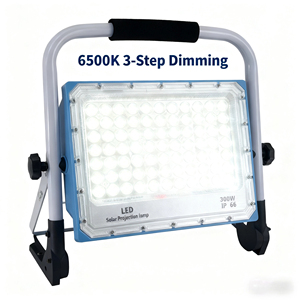 ไฟสปอร์ตไลท์ LED พกพาสำหรับภายนอกอาคาร ชาร์จผ่าน USB ได้ มาตรฐาน IP66 วัสดุ ABS มุมลำแสง 120 องศา ใช้พลังงานแสงอาทิตย์สำหรับกรณีฉุกเฉิน ได้รับการรับรองมาตรฐาน CE และ RoHS - Product Image 1