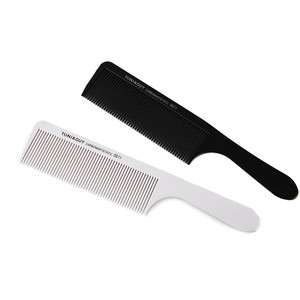 Siyah kavisli tıraş makinesi saç kesme makinesi kesme tarağı berber düz üst tarak anti-statik Salon kesme tarağı kuaförlük fırça - Product Image 1