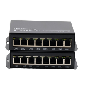 Convertidor de Medios de <span class=keywords><strong>Fibra</strong></span> Óptica Gigabit de 8 Puertos y 1000 Mbps, RJ45, 3 KM, 20 KM, Transceptores de <span class=keywords><strong>Fibra</strong></span> Óptica, 8*RJ45, 1 <span class=keywords><strong>Fibra</strong></span> - Product Image 6