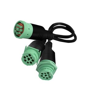 Kabel diagnostik truk kabel pemisah y profesional PA 66 J1900 kabel konektor Y - Product Image 3