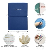 Carnet portable A6 OEM en cuir végétalien à pois, de haute qualité, avec logo personnalisé estampé à chaud, couverture souple premium et bande élastique