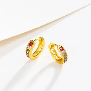 Limited order quantity show promotional price Jewelry 18K Gold Plated Fashion Huggies Earring For Women