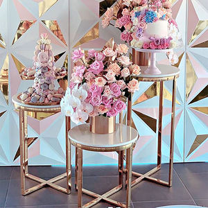 Decoración de Pilares para Bodas, Soportes Metálicos Dorados para Pasteles, Cilindros para Mesa de Postres, Juego de Cilindros Decorativos para Fiestas - Product Image 3