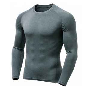 T-shirt de course à compression pour homme, fitness, séchage rapide, rashguard, manches longues, t-shirt de sport, entraînement, jogging, vêtements de sport - Product Image 6