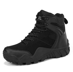 HPB01 Promotion Stock – Bottes d'entraînement montantes en daim marron désertique et noir AS33 - Product Image 4