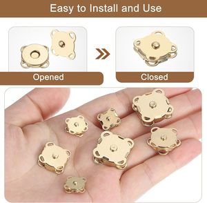 Uxcell Sets Botones Magnéticos de Metal de 1 mm, Cierres Magnéticos para Coser, Accesorios de Ferretería para Ropa, Bolsos, Cuero, Bricolaje - Product Image 5