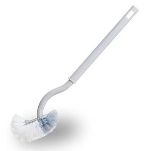Brosse de toilette à long manche en forme de S, poils doux, fixation murale, brosse de nettoyage sans angle mort - Product Image 5