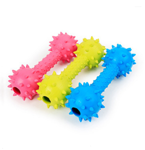 Reusable Dog Toothbrush Stick Doggie Chew <b>Toy</b> Dental Bone Rubber Molar Stick Shiny-<b>GoGo</b> Squeaky Bone Shape <b>Toy</b> for Dogs - Product Image 5