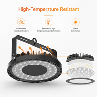 Éclairage LED haute température pour hall industriel, 100W DOB SMD 3535, en verre trempé céramique, IP66 IK07, pour installations de forgeage et de chauffage en aciéries