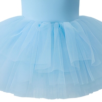 Vestido de Ballet sin Mangas para Niñas, con Falda de Malla con Lentejuelas, Brillante, para Práctica, Entrenamiento, Danza, Actuación, Disfraz de Escenario