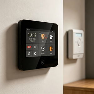 Nouveau système d'alarme intelligent P700s avec écran tactile 7 pouces, caméras de sécurité vidéo, compatible Tuya Smart WiFi GSM et alimentation par batterie - Product Image 5