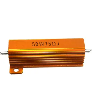 Fabrik Direkt verkauf 50W 75R Golden Aluminium House Wire wound Rotary Variable Power Resistor