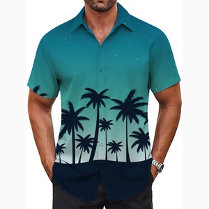 Camisa Hawaiana BMH 07-A para Hombre, Camisa Casual de Playa de Verano, Manga Corta, con Botones, Estampada, para Vacaciones Tropicales - Product Image 1
