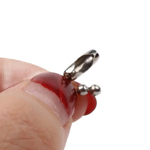 Bạc kết nối <span class=keywords><strong>tag</strong></span> chuỗi với kết nối Clasp/4 inch kim loại bóng chuỗi/hạt chuỗi tinh tế chuỗi Đồ trang sức chuỗi hoàn thành chuỗi - Product Image 2