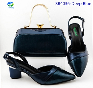 Elegent scarpe da sposa e borsa Set scarpe e borsa belle italiane Set <span class=keywords><strong>sandali</strong></span> <span class=keywords><strong>tacco</strong></span> <span class=keywords><strong>basso</strong></span> per signora - Product Image 2