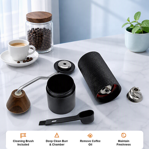 <span class=keywords><strong>Molinillo</strong></span> <span class=keywords><strong>de</strong></span> <span class=keywords><strong>Café</strong></span> Manual Portátil Pequeño, <span class=keywords><strong>de</strong></span> Acero Inoxidable, con Muelas Cónicas, Cuerpo Desmontable, Cámara Antiestática para Polvo, Sin Residuos, Sin Sabor, Fácil <span class=keywords><strong>de</strong></span> Usar - Product Image 4