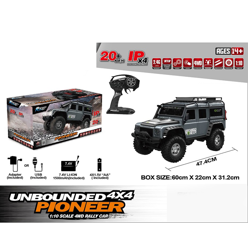 HB ZP1001 1/10 Scale RC Car - 2.4G 4WD Retro Vehicle with LED
