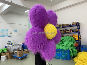 Piel <span class=keywords><strong>inflable</strong></span> <span class=keywords><strong>de</strong></span> flores <span class=keywords><strong>de</strong></span> margaritas <span class=keywords><strong>de</strong></span> felpa púrpura personalizada para decoración <span class=keywords><strong>de</strong></span> escenario inflables publicitarios - Product Image 6