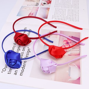 ที่คาดผมดอกไม้ดอกกุหลาบสไตล์น่ารักหวานหวานสำหรับเด็กผู้หญิงเครื่องประดับผมที่คาดผมแบบเรียบง่ายสำหรับเด็กผู้หญิง - Product Image 2