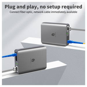 Convertidor de medios de fibra óptica de alta calidad Gigabit Modo único Duplex Fuente de alimentación externa RJ45 3KM-120KM Transceptor óptico - Product Image 3