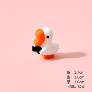 ตุ๊กตาห่านเรซิ่นสุดสร้างสรรค์สำหรับตกแต่งสวน ของตกแต่ง DIY ของเล่นสุ่มในถุง ของประดับจิ๋ว - Product Image 5