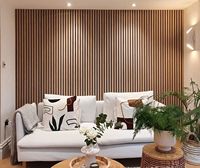 Panneaux acoustiques modernes personnalisés Akupanel en chêne noir pour l'absorption acoustique écologique certifiée en bois lamellé, décoration murale