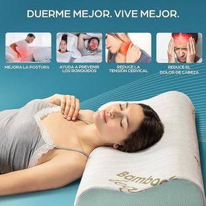 Almohada Cervical y Cojín Ortopédico de Espuma Viscoelástica Antialérgico para Dolores Cervicales - Product Image 4