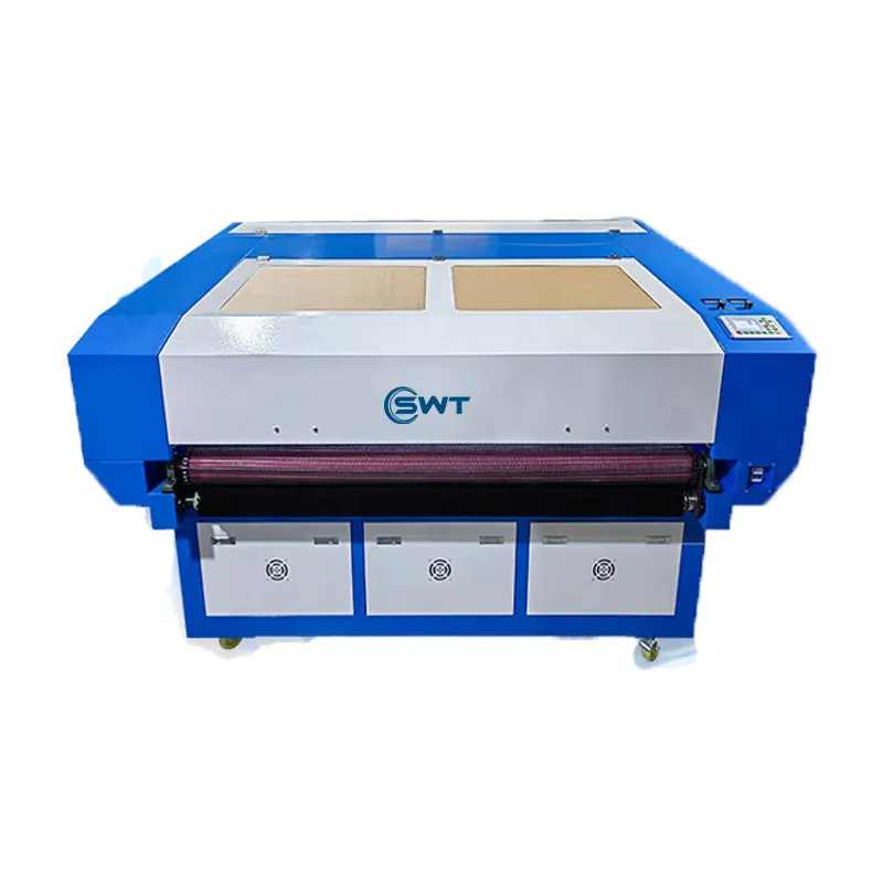 Высокоскоростной текстильный бумажник SWT, экономичный и практичный лазерный резак co2 с автоматическим 1630 рабочего стола