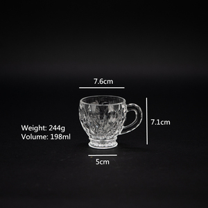 Bulk cina <span class=keywords><strong>trasparente</strong></span> in <span class=keywords><strong>vetro</strong></span> borosilicato tazza di tè e piattino - Product Image 2