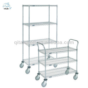 Rayonnage en fil d'acier certifié NSF et ISO Supports de stockage commerciaux fiables Organisateur en métal et chariot pour le stockage des plaques - Product Image 4