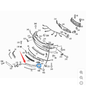 OEM 2208850421 barra anteriore destra Trim Strip foro radar per BMW <span class=keywords><strong>Mercedes</strong></span> <span class=keywords><strong>S</strong></span>-class W220 S350 - Product Image 3
