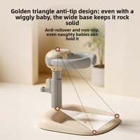 Support de bain pliable en plastique antidérapant pour bébé – Outil pratique pour le lavage des fesses des nourrissons et le bain des enfants