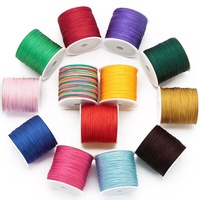 0.8mm 100M Nylon Fil Cordon Chaîne pour DIY À La Main Bracelet Collier Fabrication pour Point De Croix Broderie Crochet Artisanat