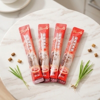 Bâtonnet de friandise pour chat anti-boules de poils, à forte teneur en viande, pour la santé digestive, purée crémeuse, collation humide, supplément de fibres pour chat, aliments pour animaux de compagnie