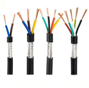 Câble d'alimentation basse tension RVVP 2,5 mm² à quatre conducteurs en cuivre, blindé en maille, isolé en PVC, vente directe d'usine - Product Image 1