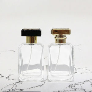 Botella de perfume de vidrio prensado al por mayor botella recargable 50ml botella de spray cuadrada Cosmética <span class=keywords><strong>Capilar</strong></span> vacía B para mujeres - Product Image 2