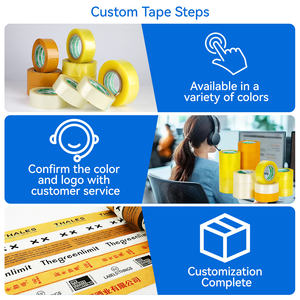 Ruban adhésif de sécurité BOPP jaune <span class=keywords><strong>Ricky</strong></span> 230M, sensible à la pression, haute résistance, résistant à la déchirure, pour l'emballage et la fermeture logistique - Product Image 5