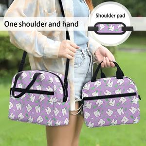 กระเป๋าปิกนิกลายฟันสำหรับทันตแพทย์ถุงอาหารพิมพ์ลายตามความต้องการกระเป๋าใส่อาหารกันรั่วซึมสำหรับผู้หญิงกระเป๋าใส่อาหารกลางวันแบบมีเอกลักษณ์ - Product Image 4