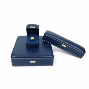 Branded Jewelry Set <b>Box</b> Custom PU Leather Jewelry <b>Box</b> for Gift Packaging EVA Insert Embossing Logo Factory Directly Supply - Product Image 3