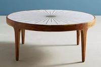 Table basse ronde en marbre incrusté, artisanale, en vente, pour la décoration intérieure de maisons de luxe, disponible à un prix avantageux