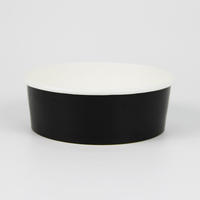 Vente en gros de bols en papier kraft jetables noirs 500ML 750ML 1000ML avec couvercle en PET, bol à salade à emporter